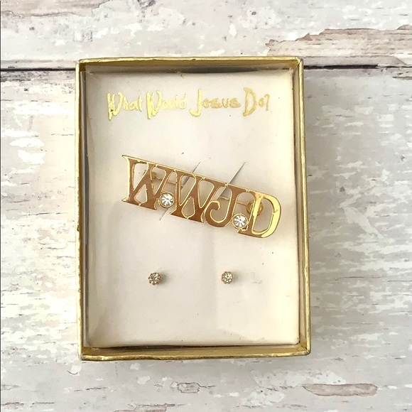 Kay Jewelers Jewelry Wwjd What Would Jesus Do Gold Pin Earrings